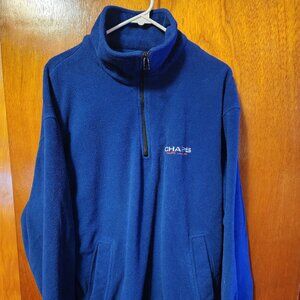 Men's 2XL Chaps Ralph Lauren Blue 1/4 Zip Fleece Pullover Sweater